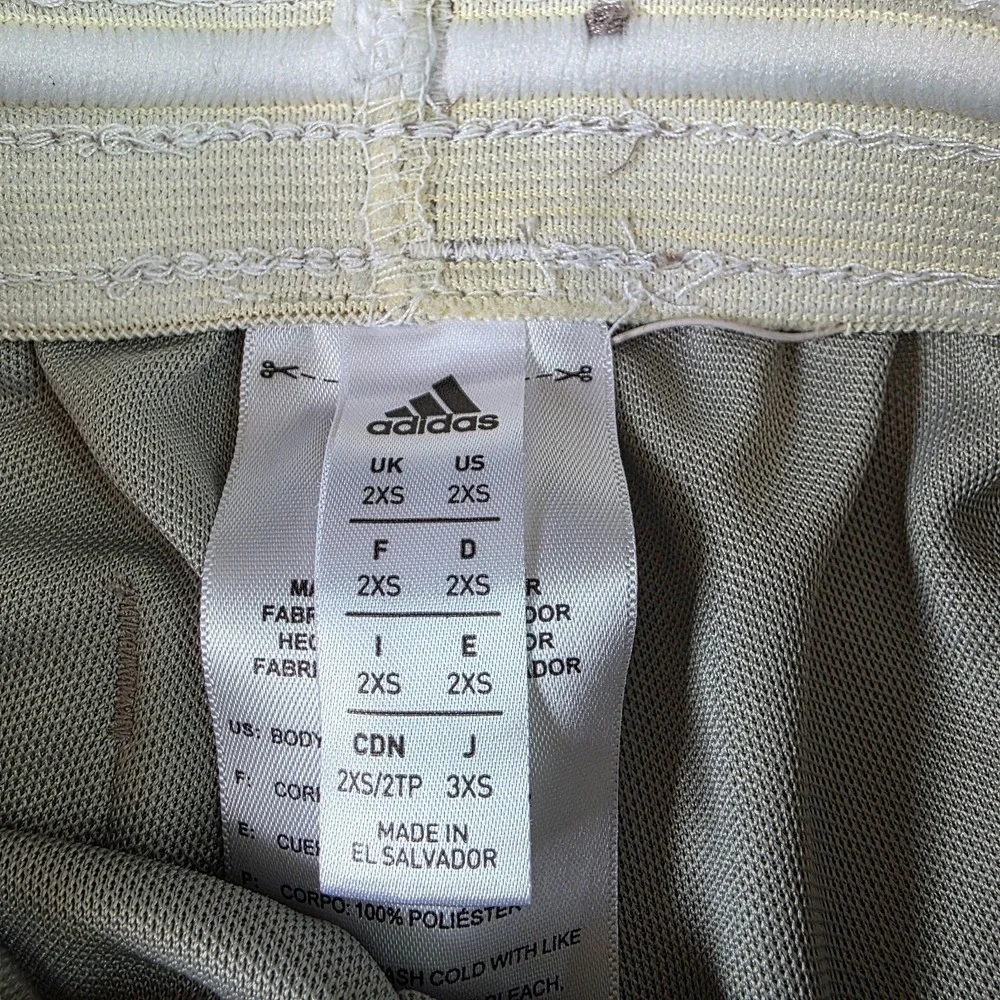 Adidas Youth Baseball T-Ball Softball‎ Pull-Up Pants 2XS Soil Release Gray